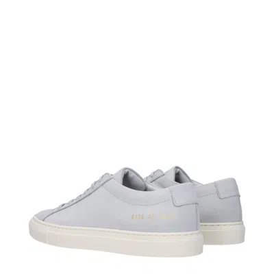 Common Projects Women's Suede Sneakers Grey/sugar Paper In Multi