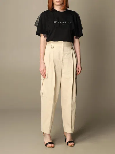 Givenchy High-waisted Trousers With Kargo Pockets In Neutral