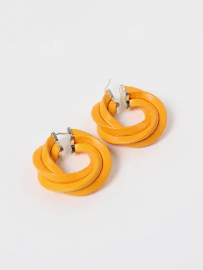 Bottega Veneta Twist  Woven Leather Earrings In Brown