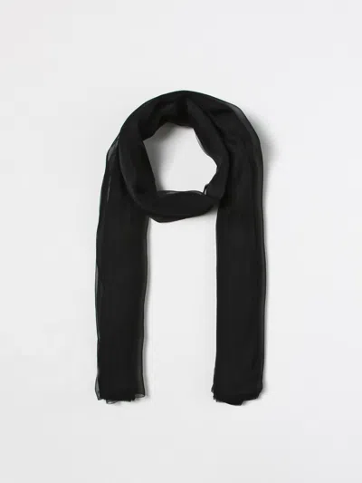 Max Mara Silk Scarf In Black