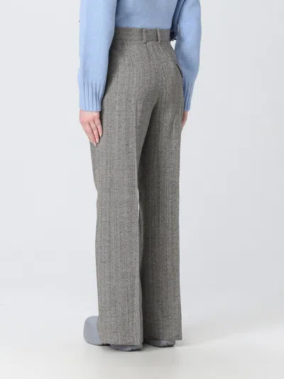 Bottega Veneta Pants In Silk And Viscose In Gray