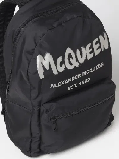 Alexander Mcqueen Alexander Mc Queen Graffiti Metropolitan Backpack In Black