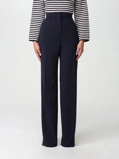 Max Mara Studio Pants In Technical Cady In Blue