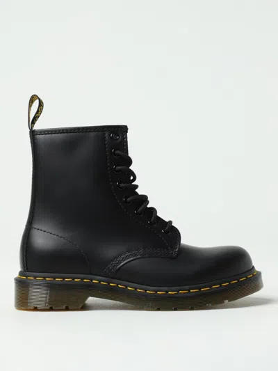 Dr. Martens Leder 1460 Serena Stiefeletten Mit Kunstfellfutter In Black