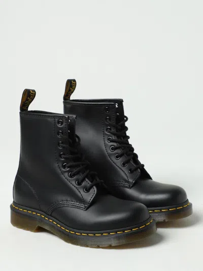 Dr. Martens Leder 1460 Serena Stiefeletten Mit Kunstfellfutter In Black
