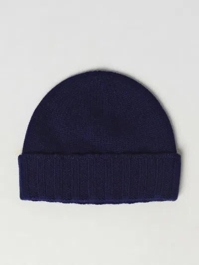 Drumohr Hat In Tricot Cashmere In Blue