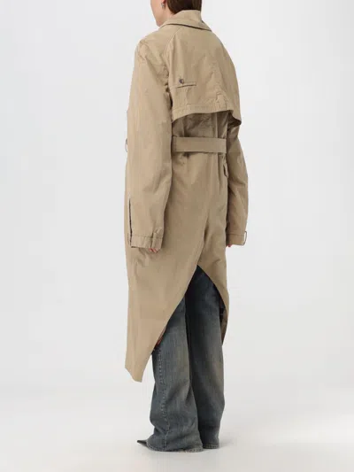 Balenciaga Trench Coat In Cotton In Nude