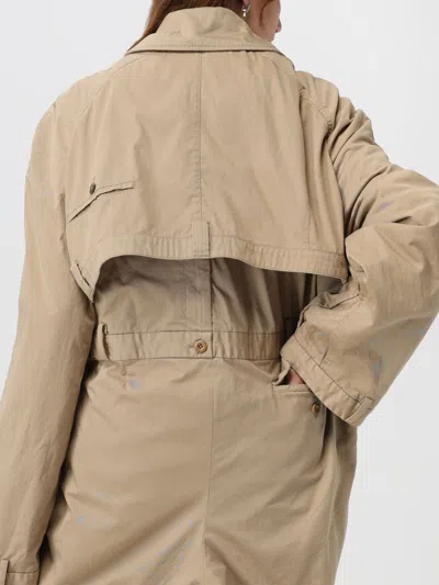 Balenciaga Trench Coat In Cotton In Nude
