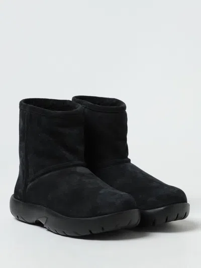 Bottega Veneta Snap Ankle Boots In Suede In Black