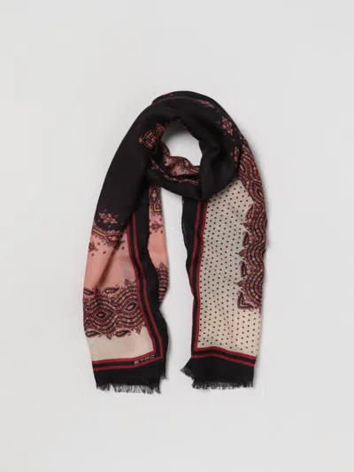 Etro Scarf In Wool And Cashmere Blend In Black