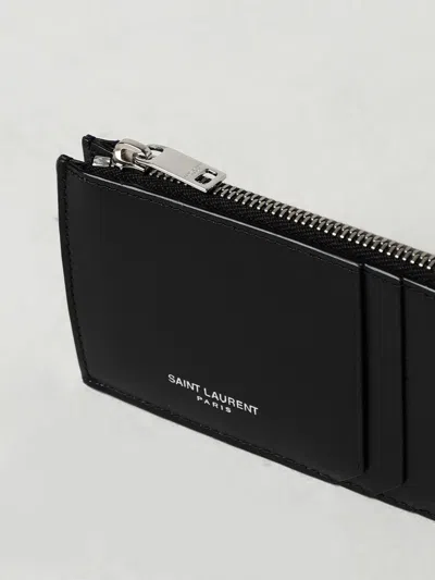 Saint Laurent Wallet Men  In Black
