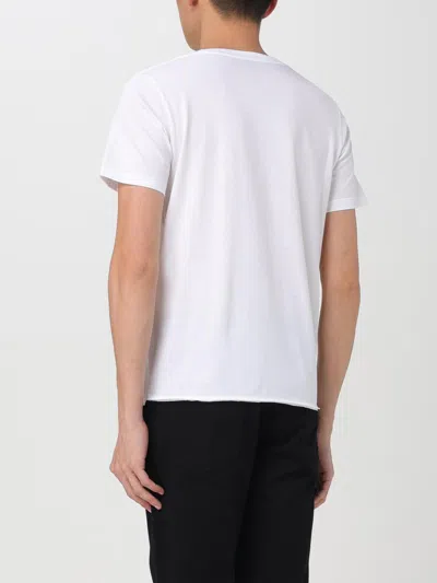 Saint Laurent Men White Crewneck T-shirt With Logo Lettering Detail On The Front In Cotton Man