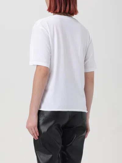 Saint Laurent Solid Basic T-shirts In White