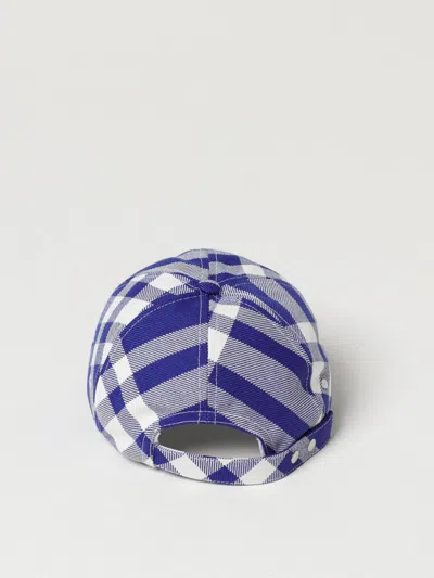 Burberry Check Wool-blend Baseball Cap In Blue