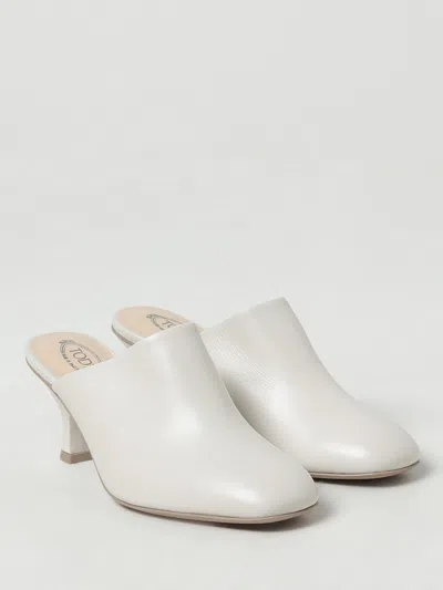 Tod's Leather Sandal In White