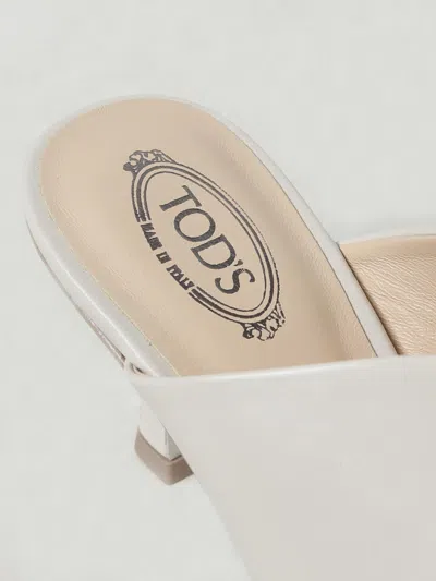 Tod's Leather Sandal In White