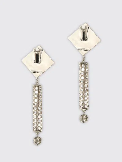 Alessandra Rich Crystal Square Dangle Earrings In Multi