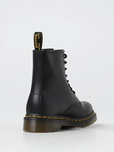 Dr. Martens 1460 Smooth Combat Boots In Black Leather In Black