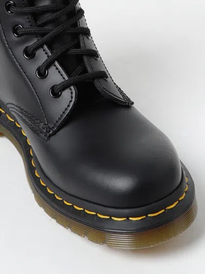 Dr. Martens 1460 Smooth Combat Boots In Black Leather In Black