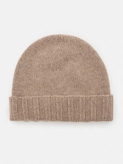 Drumohr Almond Color Beanie In Brown