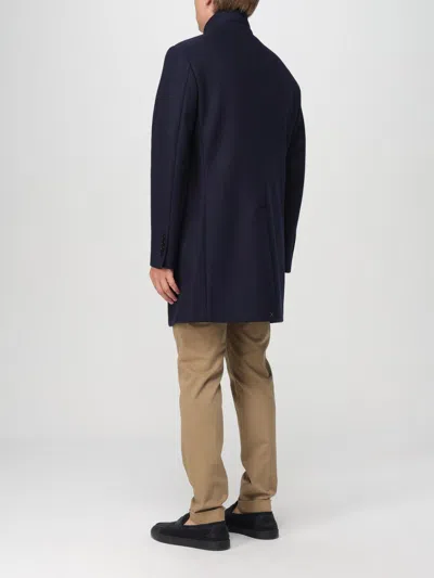 Fay Long-sleeved Coat In Blue