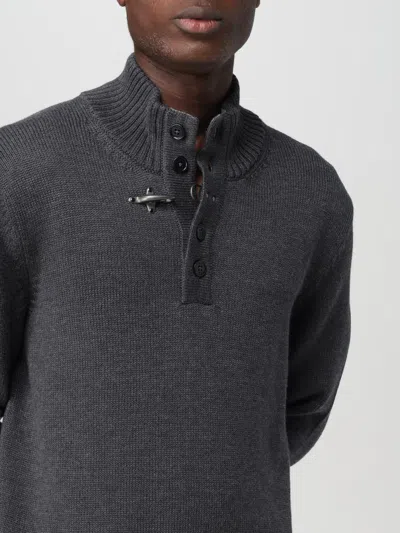 Fay High Collar Dark Gray Pullover In Gray