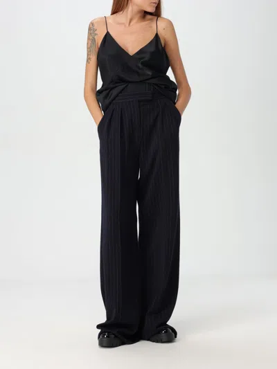 Max Mara Silk Top Relaxed Fit Satin Finish In Gray