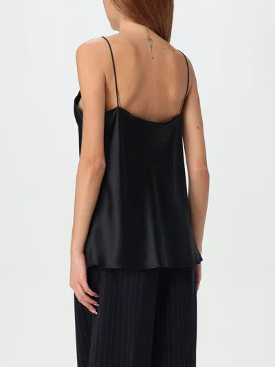 Max Mara Silk Top Relaxed Fit Satin Finish In Gray