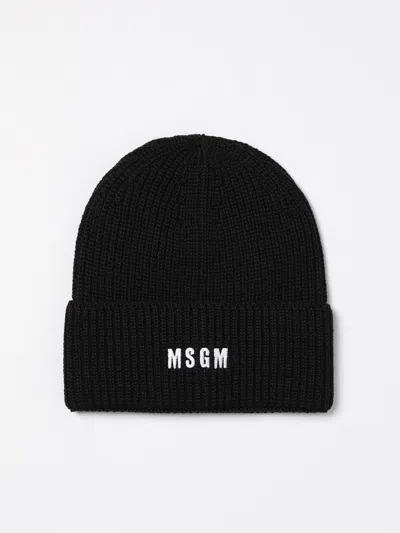 Msgm Hat Men  In Brown