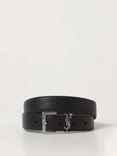Saint Laurent Belt Men  In Black