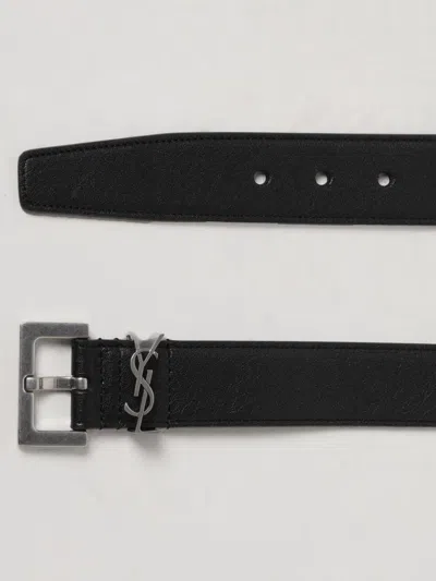 Saint Laurent Belt Men  In Black