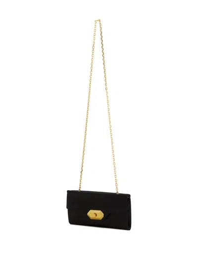 Lanvin Black Solid Clutch In Black
