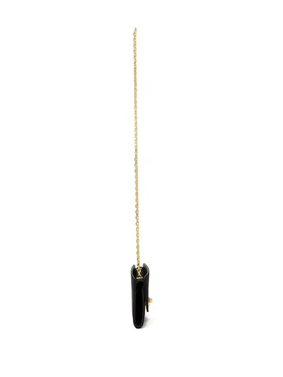 Lanvin Black Solid Clutch In Black
