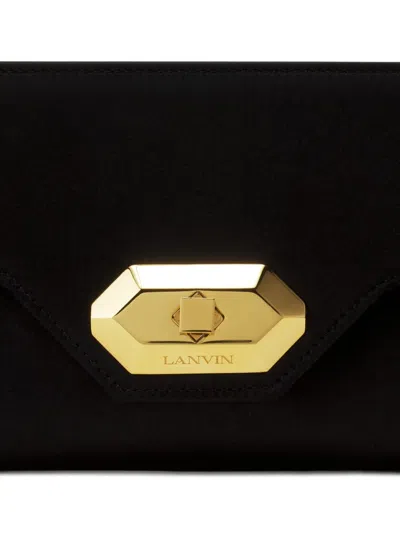 Lanvin Black Solid Clutch In Black