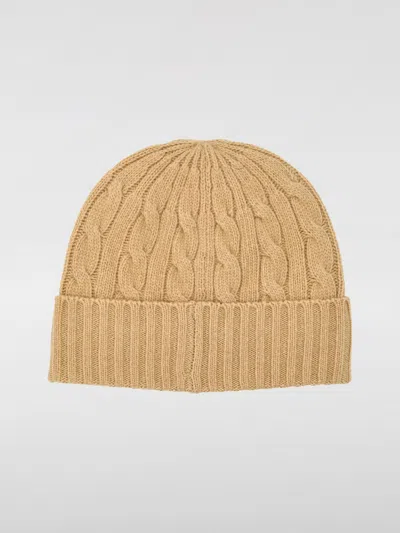 Polo Ralph Lauren Wool Blend Cable Knit Beanie Hat In Neutral