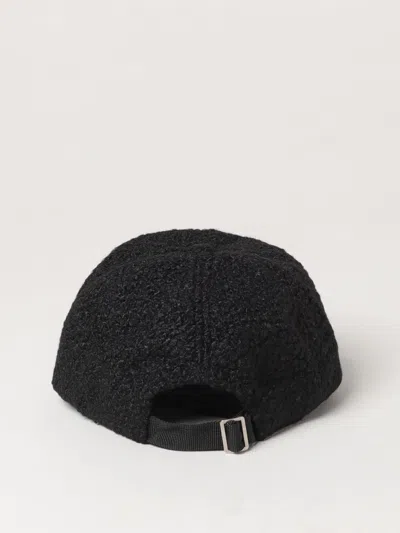Versace Jeans Couture Bouclé Baseball Cap In Black