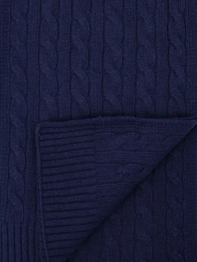 Polo Ralph Lauren Wool Blend Scarf In Blue