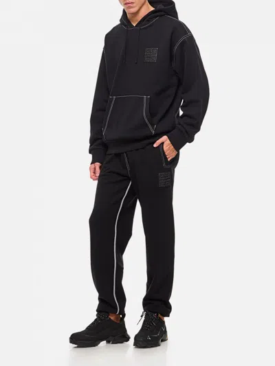 Givenchy Black Hoodie With 4g Logo Detail On Front In Cotton Man