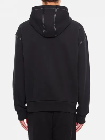 Givenchy Black Hoodie With 4g Logo Detail On Front In Cotton Man