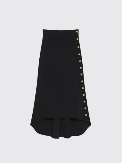 Givenchy Black Milan Stitch Skirt With Buttons
