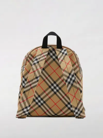 Burberry Check Pattern Backpack With Front Pocket In Multi