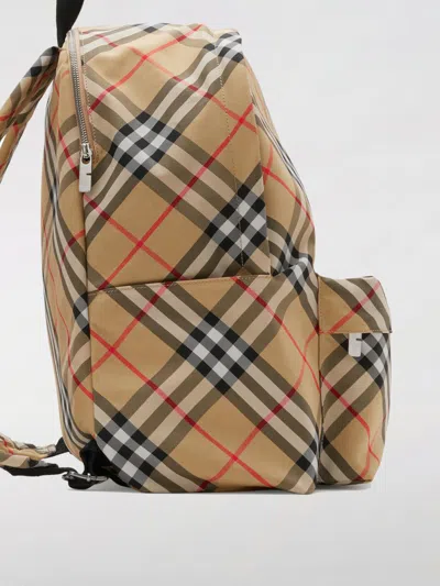 Burberry Check Pattern Backpack With Front Pocket In Multi
