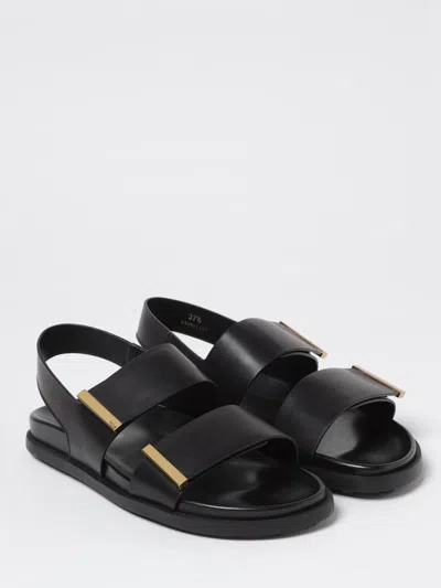 Tod's Leather Slingback Sandals In Black