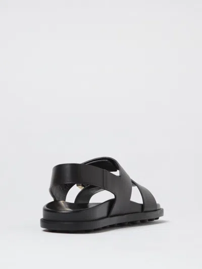 Tod's Leather Slingback Sandals In Black
