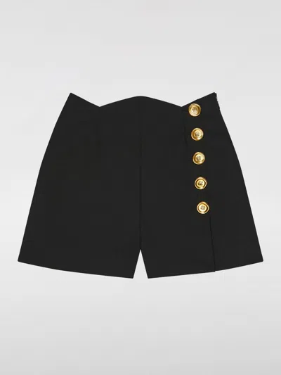 Givenchy Black Wool Blend Shorts In Gold