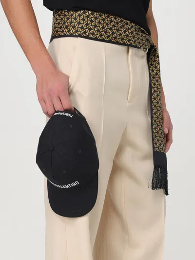 Valentino Garavani Chez Valentino Cotton Baseball Cap With Embroidery In Black