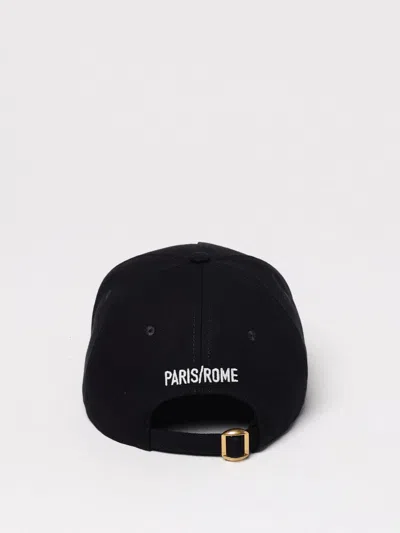 Valentino Garavani Chez Valentino Cotton Baseball Cap With Embroidery In Black
