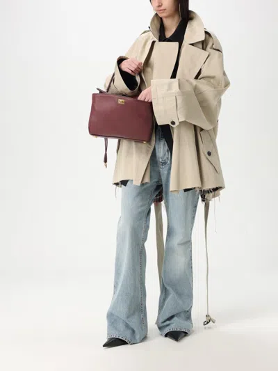 Balenciaga Beige Cropped Trench Coat In Cotton Twill Women In White