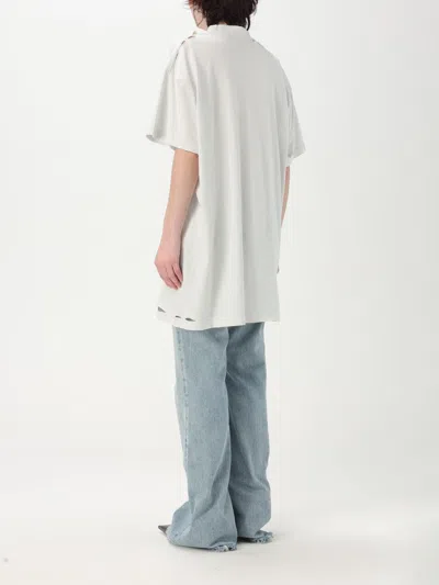 Balenciaga Women Chalk Coton Oversize Shirt In Multi
