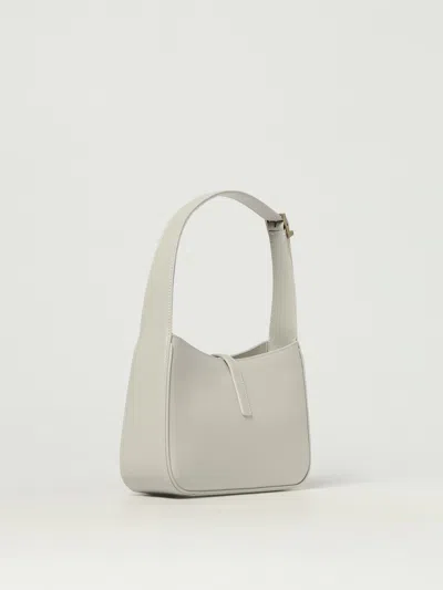 Saint Laurent Le 5 A 7 Mini Ysl Shoulder Bag In Smooth Leather In White